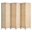 VEVOR 6 Panel Room Divider Bamboo Hand-woven Πτυσσόμενες Οθόνες Privacy Natural