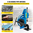 VEVOR Pipe Tubing Notcher 60 μοιρών Tubing Tubing and Pipe Notcher Hole Saw Έως 2&quot; Στρογγυλός σωλήνας Tube Notcher Εργαλείο Αλουμινένιο σκελετό Tube Notcher με Οδηγίες για την κοπή οπών μέσω μετάλλου, ξύλου, πλαστικού.