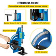 VEVOR Pipe Tubing Notcher 60 μοιρών Tubing Tubing and Pipe Notcher Hole Saw Έως 2&quot; Στρογγυλός σωλήνας Tube Notcher Εργαλείο Αλουμινένιο σκελετό Tube Notcher με Οδηγίες για την κοπή οπών μέσω μετάλλου, ξύλου, πλαστικού.