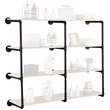 VEVOR Industrial Pipe Shelf 4 Tier 3PCS 11,8in W σανίδες τοίχου ΔΕΝ περιλαμβάνονται
