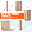VEVOR Wood Divider Room Ξύλινο Privacy Screen 4 Panel Room Separation Divider