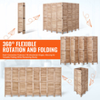 VEVOR Wood Divider Room Ξύλινο πάνελ 8 για Διαχωρισμό Δωματίων Home Office