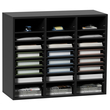 VEVOR Wood Literature Organizer, 24 διαμερίσματα, Ταξινόμηση αρχείων με αφαιρούμενα ράφια, Υποδοχή γραμματοκιβωτίων για Office Home Classroom Οργανισμός Mailrooms, Πιστοποίηση EPA, Μαύρο
