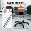 VEVOR Rolling Stools με ρόδες, 400 LBS Weight Capacity Σκαμπό ρυθμιζόμενου ύψους με εξαιρετικά παχύ μαξιλάρι καθίσματος, περιστρεφόμενη καρέκλα σκαμπό για σαλόνι, μπαρ, σπίτι, γραφείο, τατουάζ, ιατρικό, μασάζ, μαύρο