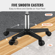 VEVOR Rolling Stools με ρόδες, 400 LBS Weight Capacity Σκαμπό ρυθμιζόμενου ύψους με εξαιρετικά παχύ μαξιλάρι καθίσματος, περιστρεφόμενη καρέκλα σκαμπό για σαλόνι, μπαρ, σπίτι, γραφείο, τατουάζ, ιατρικό, μασάζ, μαύρο