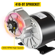 Ηλεκτρικός κινητήρας VEVOR 24V DC Brushed, Κινητήρας μείωσης γραναζιών 350W 3000 RPM, Βουρτσισμένος κινητήρας DC με 9 δόντια για αλυσίδα #410 για Ηλεκτρονικό ποδήλατο