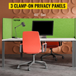 VEVOR Desk Divider 60&#039;&#039; Desk Privacy Panel, 3 panels Privacy Acoustic panel, Sound Absorbing Acoustic Privacy panel, Μειώστε το θόρυβο και τις οπτικές περισπασμούς, Ελαφρύ πράσινο διαχωριστικό με σφιγκτήρα