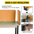 VEVOR Desk Divider 60&#039;&#039; Desk Privacy Panel, 3 panels Privacy Acoustic panel, Sound Absorbing Acoustic Privacy panel, Μειώστε το θόρυβο και τις οπτικές περισπασμούς, Ελαφρύ κίτρινο διαχωριστικό με σφιγκτήρα