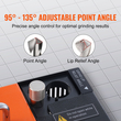 VEVOR Drill Bits Sharpener, MR-13A Bits Grinder Sharpener 3-13mm, 95° έως 135° Point Bit Drill Bit Re-Sharpener, φορητό ακονιστικό μηχάνημα με 11 κολέτες, τροχός CBN &amp; SDC