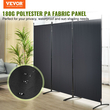 VEVOR Room Divider 3 Panel Αναδιπλούμενη Οθόνη Privacy 89&quot;x20.3&quot;x72.8&quot;Office Dark Black