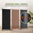 VEVOR Room Divider 3 Panel Αναδιπλούμενη Οθόνη Privacy 89&quot;x20.3&quot;x72.8&quot;Office Dark Black
