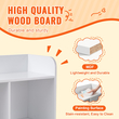 VEVOR Wood Kid Storage Cubby, Organizer αποθήκευσης παιχνιδιών με ράφι, 5-Cubby Ξύλινο ντουλάπι αποθήκευσης παιχνιδιών, Παιδικό ράφι παιχνιδιών βιβλίων για παιδικό δωμάτιο, Παιδικός χώρος, νηπιαγωγείο, νηπιαγωγείο, λευκό