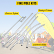 VEVOR Advertising Flag κοντάρι, 30 x Feather Flag Bundles with Ground Spike, 16 ft Windless Flag κοντάρια με πάσσαλο τοποθέτησης στο έδαφος, 6 τμχ κιτ κοντάρι σημαία Swooper, Σημαία επιγραφής για επιχειρήσεις Βιτρίνες καταστημάτων