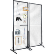 VEVOR 2&#039; x 5,6&#039; Grid Panels Wall Tower, 2 Packs Wire Gridwall Display Racks with T-Base Floorstanding, Double Side Gridtoll Panels for Art Craft Shows, Retail Display with Extra Clips and Hooks