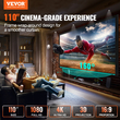 VEVOR 110 Inch Diagonal Projector Screen 16:9 4K HD Projector Screen Movie Οθόνη Fixed Frame 3D Projector for Home Threater Outdoor Use (110inch)