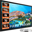 Οθόνη προβολής VEVOR 130 ιντσών 16:9 Οθόνη ταινίας HDTV 4K σταθερού πλαισίου Οθόνη 3D προβολέα για χρήση σε εξωτερικούς χώρους κινηματογράφου HDTV 4K (130 ιντσών)
