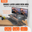Μετατροπέας γραφείου VEVOR Standing Desk Riser δύο επιπέδων Stand up Desk Riser, Large Sit to Stand Desk Converter 36 ιντσών, ρυθμιζόμενο ύψος 5,5-20,1 ιντσών, για οθόνη, πληκτρολόγιο και αξεσουάρ που χρησιμοποιούνται στο Home Office