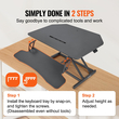 Μετατροπέας γραφείου VEVOR Standing Desk Riser δύο επιπέδων Stand up Desk Riser, Large Sit to Stand Desk Converter 36 ιντσών, ρυθμιζόμενο ύψος 5,5-20,1 ιντσών, για οθόνη, πληκτρολόγιο και αξεσουάρ που χρησιμοποιούνται στο Home Office