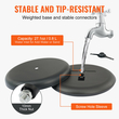Βάση επιγραφών VEVOR Pedestal, 8,5 x 11 ιντσών κάθετη και οριζόντια ρυθμιζόμενη βάση αφίσας, βαρέως τύπου βάση επιγραφής δαπέδου με στρογγυλή βάση για προβολή, διαφήμιση και εξωτερικό, μαύρο