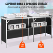 VEVOR Portable Tradeshow Podium Podium, 77,95&quot; x 15,16&quot; x 34,65&quot;, Εκθεσιακός πάγκος έκθεσης με τοίχο, πτυσσόμενος πίνακας κερκίδας προώθησης λιανικής με ράφι αποθήκευσης και τσάντα μεταφοράς