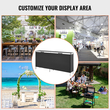 VEVOR Portable Tradeshow Podium Podium, 77,95&quot; x 15,16&quot; x 34,65&quot;, Εκθεσιακός πάγκος έκθεσης με τοίχο, πτυσσόμενος πίνακας κερκίδας προώθησης λιανικής με ράφι αποθήκευσης και τσάντα μεταφοράς