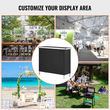 VEVOR Portable Tradeshow Podium Podium, 38,39&quot; x 15,16&quot; x 34,25&quot;, Εκθεσιακός πάγκος έκθεσης με τοίχο, πτυσσόμενος πίνακας προώθησης λιανικής μπαρ με ράφι αποθήκευσης και τσάντα μεταφοράς