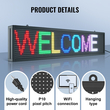 VEVOR 99x19cm Προγραμματιζόμενη πινακίδα LED Πίνακας οθόνης κύλισης P10 Full Color