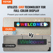 VEVOR 131x19cm Προγραμματιζόμενη πινακίδα LED Πίνακας Οθόνης κύλισης P10 Πλήρης Έγχρωμη