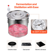 VEVOR Moonshine Still 5 Gal Water Alcohol Distiller Kit ζυθοποιίας από ανοξείδωτο χάλυβα