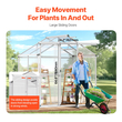 VEVOR Polycarbonate Θερμοκήπιο 6 x 4 Ft Υπαίθριο περίπατο Θερμοκήπιο για Κήπο