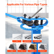 VEVOR Manual Pipe Bender Max 2&quot; OD Pipe Bending Tube with 14 Bending Dies