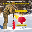 VEVOR Ice Drill Auger, 8 \&quot; Diameter Nylon Ice Auger, 39\&quot; Length Ice Auger Bit, Auger Drill with 11,8\&quot; Extension Rod, Auger Bit with Drill Adapter, Top Plate &amp; Blade Guard for Ice Fishing Ice Burrowing