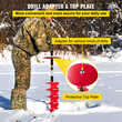 VEVOR Ice Drill Auger, 8\&#039;\&#039; Nylon Ice Auger Diameter, 41\&#039;\&#039; Length Ice Auger Bit, Auger Drill with 14\&#039;\&#039; Right Extension Rod, Λαστιχένια λαβή, Προσαρμογέας τρυπανιού, Αντικαταστάσιμη λεπίδα τρυπήματος για Ice Fish