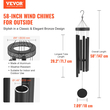 VEVOR Ανεμοδηγοί για Εξωτερικά 1473 mm Αλουμινένιο Μνημείο Βαθύς Τόνος Ανεμοδηγοί