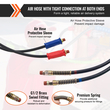 VEVOR 15FT Semi Truck Air Lines Kit 3-σε-1 Εύκαμπτοι σωλήνες αέρα &amp; 7-Way Plug ABS Power Line