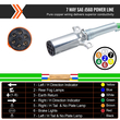 VEVOR 15FT Semi Truck Air Lines Kit 3-σε-1 Εύκαμπτοι σωλήνες αέρα &amp; 7-Way Plug ABS Power Line