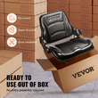 VEVOR Universal Forklift Seat, αναδιπλούμενο κάθισμα τρακτέρ με ρυθμιζόμενη γωνία πλάτη, μικροδιακόπτης και πτυσσόμενη ζώνη ασφαλείας, 6,3-13,4 ιντσών κάθισμα περονοφόρου για εκσκαφέα φορτωτή τρακτέρ