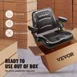 Κάθισμα VEVOR Universal Forklift, Πτυσσόμενο κάθισμα τρακτέρ με ρυθμιζόμενη γωνία πλάτη, μικροδιακόπτης, ζώνη ασφαλείας και υποβραχιόνια, κάθισμα τρακτέρ 6,3-13,4 ιντσών για εκσκαφέα φορτωτή τρακτέρ