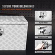 VEVOR Underbody Truck Box, 30&quot;×14&quot;×16&quot; Pickup Storage Box, Heavy Duty Aluminium Diamond Plate Tool Box με κλειδαριά και κλειδιά, Αδιάβροχο κουτί αποθήκευσης τρέιλερ με μάνταλο T-handle για φορτηγό, φορτηγό, ρυμουλκούμενο
