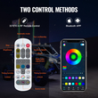 VEVOR LED Whip Light 2PCS 4FT RGB Spiral Light Antenna Remote App ATV UTV RZR