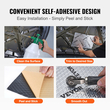 VEVOR Car Sound Deadening Mat, 50 mil 4,8sq.m Υλικό Ηχοαπόσβεσης Αυτοκινήτου, Βουτυλικό Υλικό Ηχοαπόσβεσης Αυτοκινήτων, Ηχομόνωση και Υλικό Απόσβεσης Δονήσεων για Αυτοκίνητο