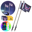 VEVOR LED Whip Light 2PCS 3FT RGB φως κεραίας με εφαρμογή Flag Remote ATV UTV RZR