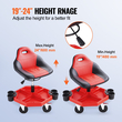 VEVOR Rolling Garage Stool 300LBS Ρυθμιζόμενο κάθισμα καταστήματος μηχανικής εργασίας με ροδάκια
