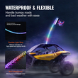 VEVOR LED Whip Light 1PC 3FT RGB Spiral Light Antenna Remote App για ATV UTV RZR