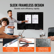Whiteboard VEVOR Magnetic Glass, Dry Erase Board 36&quot;x24&quot;, Επιτοίχια Μεγάλη Λευκή Γυάλινη Πίνακας χωρίς πλαίσιο, με Δίσκο μαρκαδόρου, Γόμα και 2 Μαρκαδόρους, Μαύρο