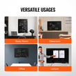 Whiteboard VEVOR Magnetic Glass, Dry Erase Board 36&quot;x24&quot;, Επιτοίχια Μεγάλη Λευκή Γυάλινη Πίνακας χωρίς πλαίσιο, με Δίσκο μαρκαδόρου, Γόμα και 2 Μαρκαδόρους, Μαύρο