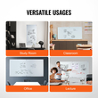 Λευκός πίνακας VEVOR Magnetic Glass, Dry Erase Board 72&quot;x36&quot;, Μεγάλη Λευκή Γυάλινη Πίνακας τοίχου χωρίς πλαίσιο, με δίσκο μαρκαδόρου, γόμα και 2 μαρκαδόρους, λευκό