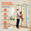 VEVOR Wall Gym for Kids 5 in 1 Steel Indoor Kids Gym for Exercise Climbing Games