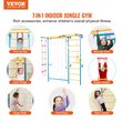 VEVOR Wall Gym for Kids 7 in 1 Steel Indoor Kids Gym for Exercise Climbing Games