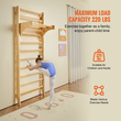 VEVOR Swedish Ladder Wall Gym 10-Επίπεδα Ξύλινα παιχνίδια αναρρίχησης για εσωτερική παιδική χαρά